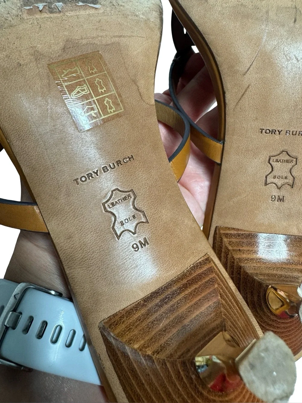 Tory Burch | Miller Bombe Low Heel Sandal in Caramel Brown Leather 9